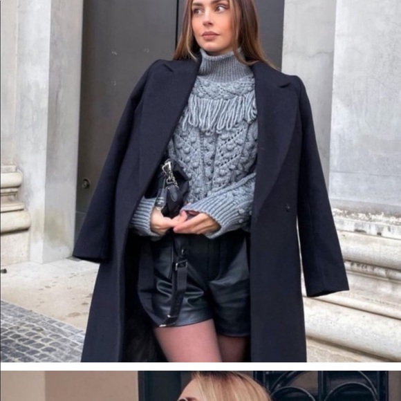 New Zara BLOGGERS Fav grey fringe sweater - Picture 5 of 6